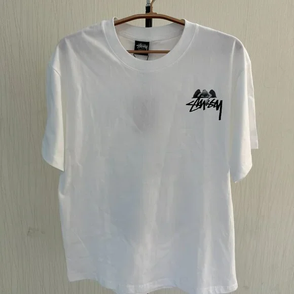 Stüssy Men's White T-shirt Tees - Short Sleeve